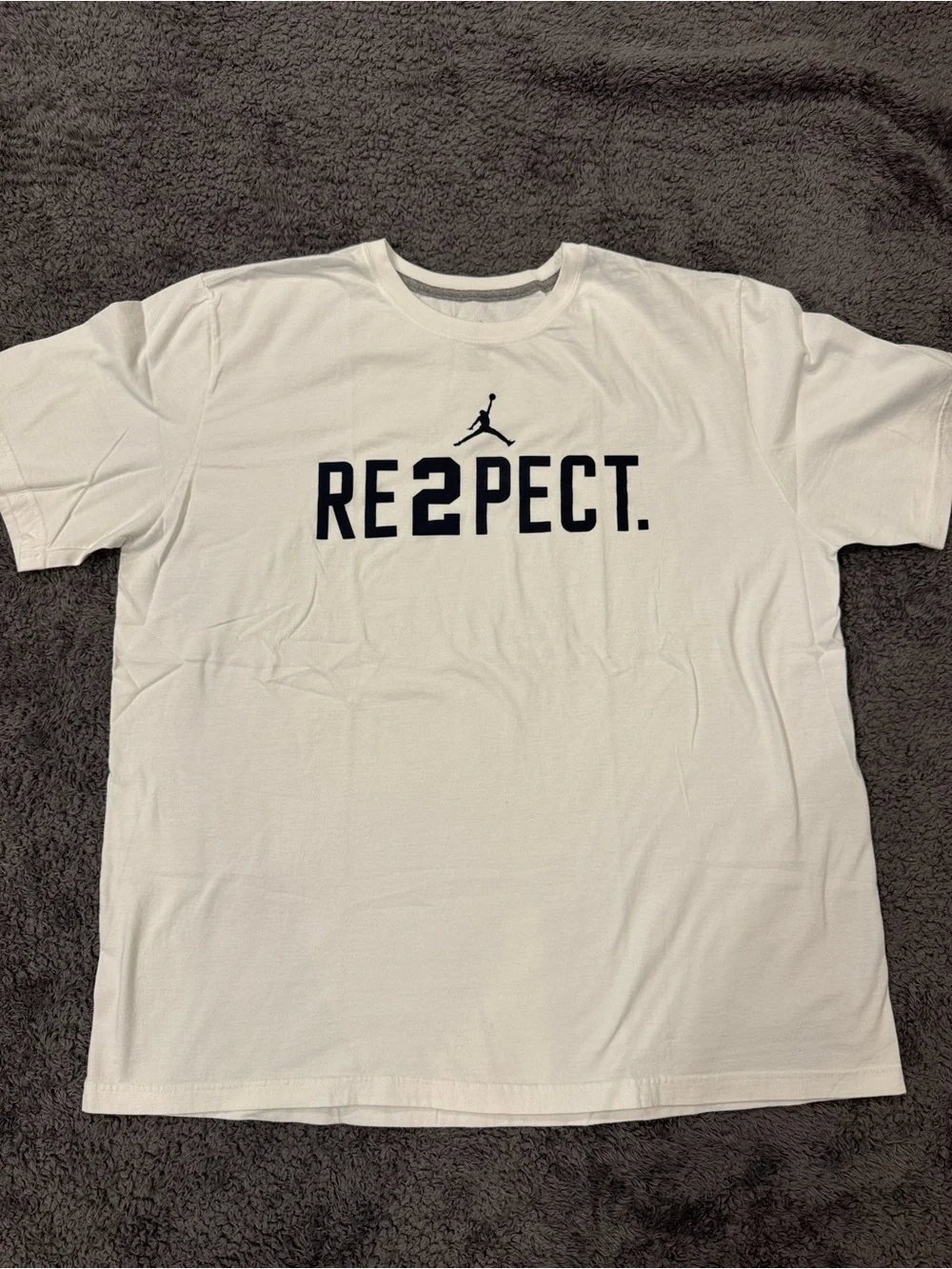 Jordan Re2pect Derek Jeter NYY The Captain Jumpman White t-shirt Size XXL